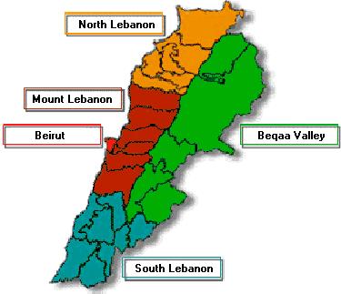 Lebanon map