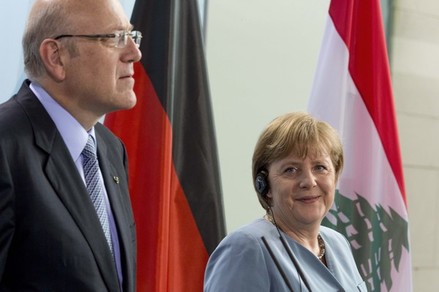 Merkel Meets Miqati, Reiterates Support for Lebanon