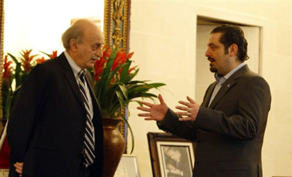 Hariri, Jumblat in Heated Dispute