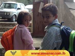 Syrian children going to school