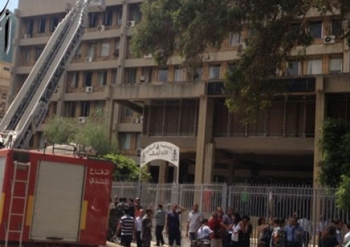 Huge Fire in Justice Ministry Building in Beirut
