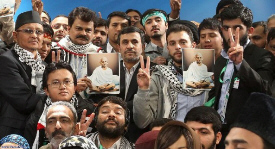 Asian activists in Iran with President Ahmadinejad