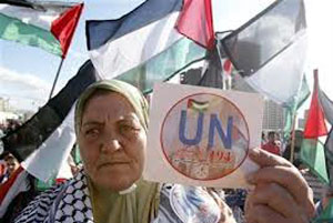Palestinian woman believes in UN 