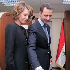 Assad with his wife Asmaa