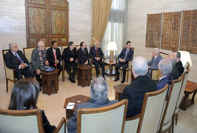 Assad: Syrian People Aware of Schemes 
