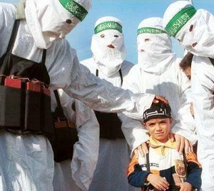 a child with militiamen