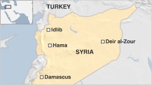 Syria on map