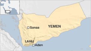 Yemen map, Lahj province