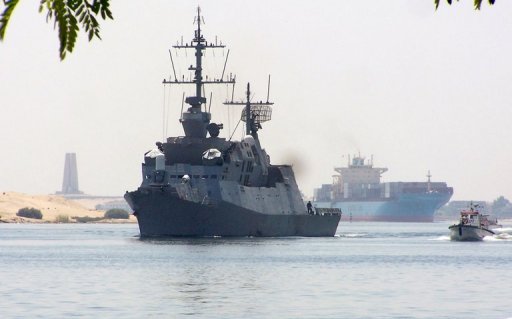 2 Israeli Warships, A French Vessel Cross Suez Canal