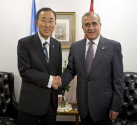 UN chief meets with Suleiman