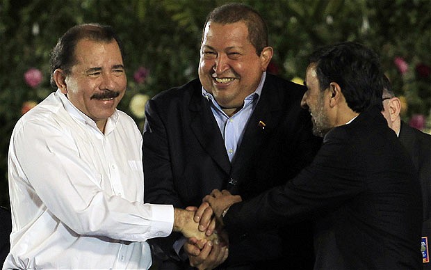 Iranian leader with his Venezuelan and Nicaraguan counterparts