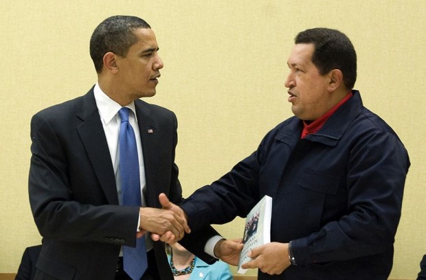 Obama with Chavez