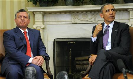 USA: Jordan King Abdallah II (L), US President Barack Obama (R)