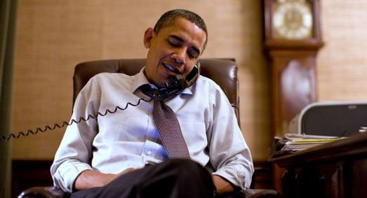 Obama in a phone call