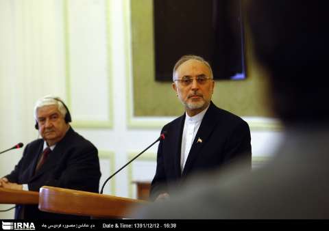 Salehi, Moallem press conference