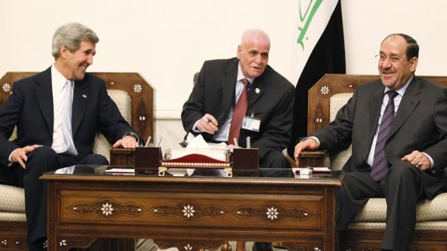 Iraqi PM, Kerry Agree on Political Solution for Syria Crisis
