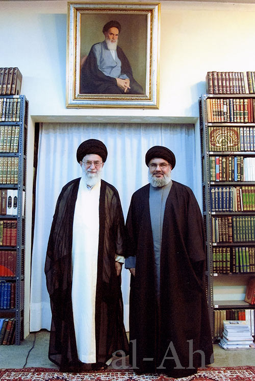 Special Picture for Imam Khamenei as He Meets Sayyed Nasrallah- Al Manar TV  Website Archive