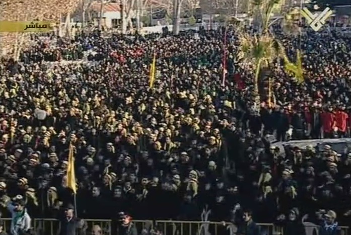 Lebanon: mourners participating in Arbaeen ceremonies held in northern Lebanese city of Baalbek; Jan 3, 2012