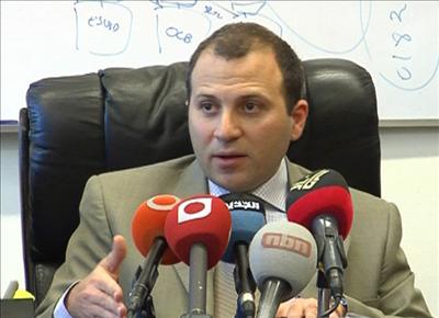 Bassil Says Zionist Entity Unable to Usurp Lebanese OiL