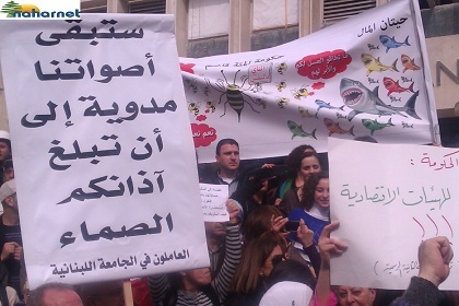 Public Sector Protests near Baabda Palace as President Promises Solution