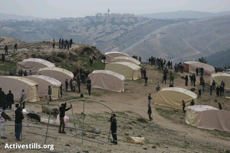 Palestine: Bab al-Shams camp in January 2013