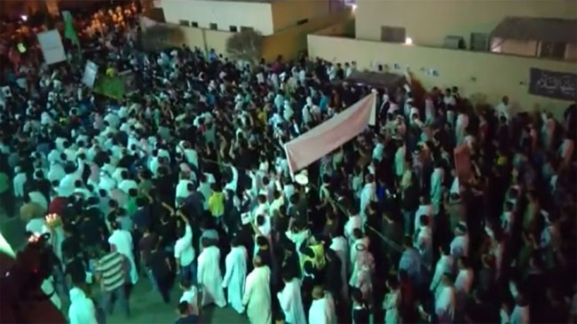 Massive Funeral for Saudi Activists Killed by Regime Forces
