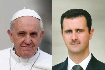 Assad to Pope: Crisis Solution through Dialogue, Not Foreign Intervention