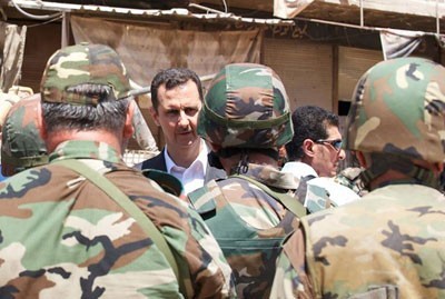 Assad Inspecting Army Unit: Our Motto Victory, Martyrdom Destiny