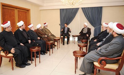 Assad to Scholars’ Assembly: Syria Will Emerge from Crisis Victorious

