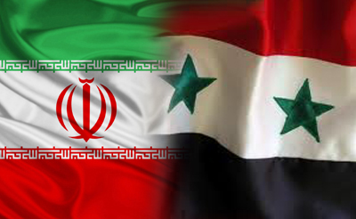 Iran and Syria flags