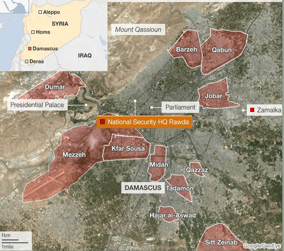 Syria: Damascus map