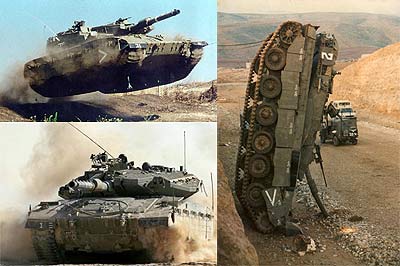 Zionist entity: Merkava tanks during July 2006 war on Lebnaon