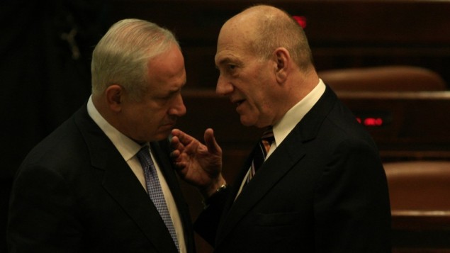 Olmert, Netanyahu Trade Accusations
