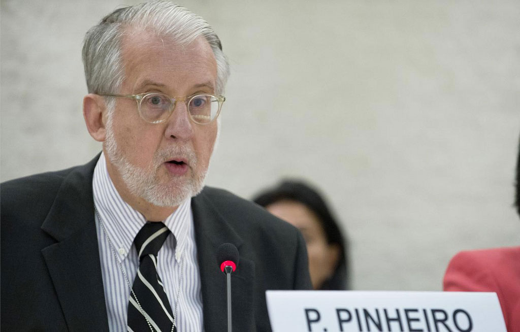 UN investigator Paulo Pinheiro 