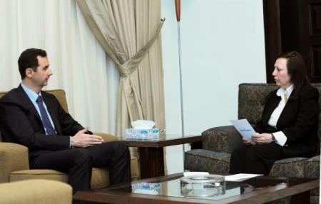 Assad during interview with Tishreen daily