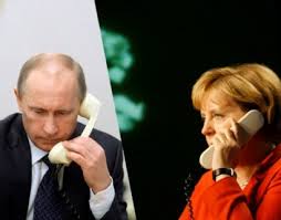 Putin and Merkel in a phone call