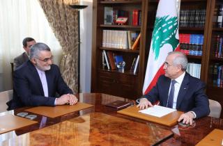 Sleiman Meets Head of Iranian National Security Committee