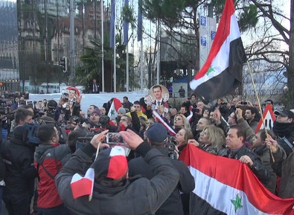 Demonstration in Montreux in Support of Assad