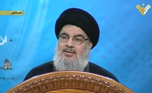 Sayyed Nasrallah during Al-Quds day ceremony