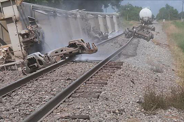 US Train with Toxic Chemicals Derails, Catches Fire