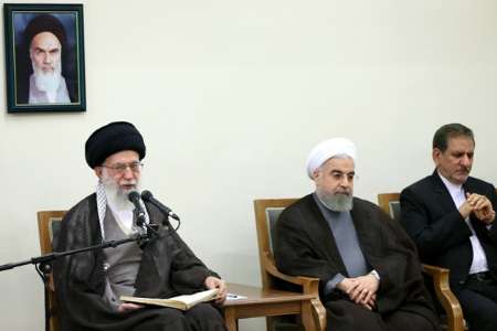 Supreme Leader Receives Rouhani, Ministers