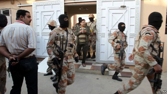 Pakistan Security Forces Raid Party Offices in Karachi, Seize Illegal Weapons