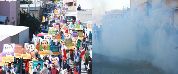 Bahrainis Challenge Regime Toxic Bombs, Demonstrate in Support of Sheikh Salman