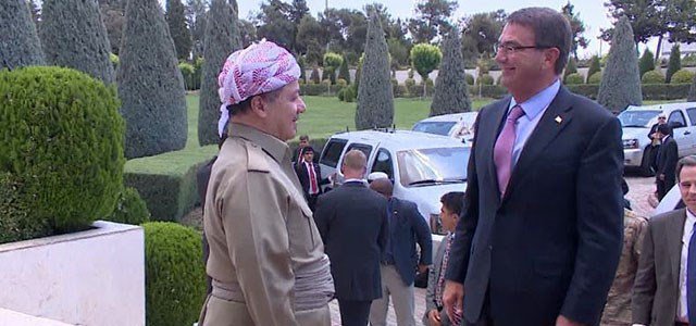 US Defense Secretary Visits Iraqi Kurdistan, Meets Barzani