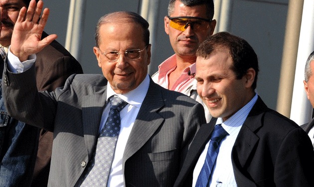 Lebanon: Gen Micheal Aoun (L), FM Gebran Bassil (R)