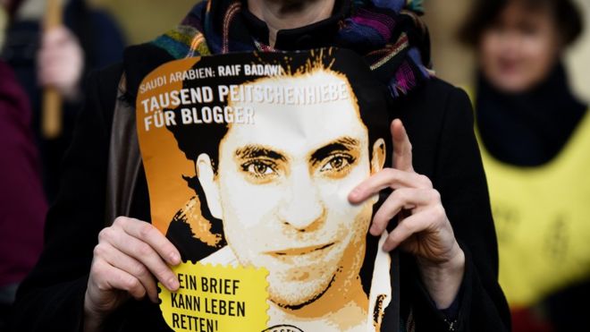 Saudi Blogger’s Wife Accepts EU Sakharov Prize for Husband in Jail