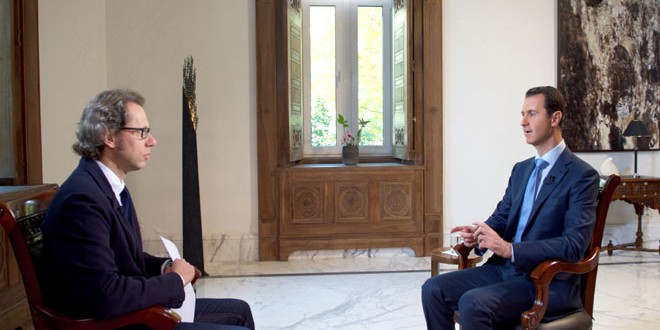 Assad: Exact Timetable to Get out of Syria Crisis Starts by Defeating Terrorism