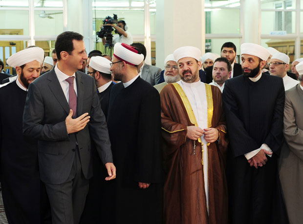 President Assad Performs Eid Al-Fitr Prayers