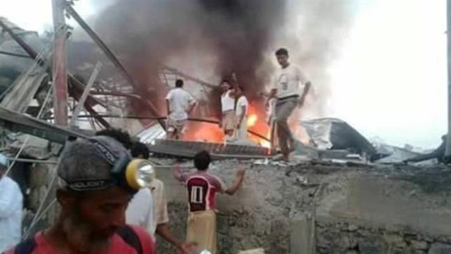 Saudi-led strike on a factory in Yemen's Hajjah 