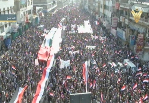 Yemenis Stage Huge Protest against Zionist Violations in Al-Aqsa